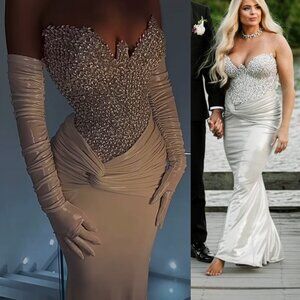 Crystal Champagne Party/Gala/Reception Gown